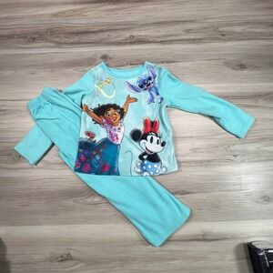 Disney 100 Mirabel Stitch Minnie Fairy Fleece Pajama Set‎ XS (4/5) Girls